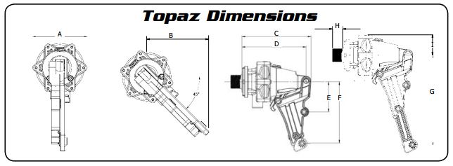 Jobe™ Topaz™ Dimensions Diagram